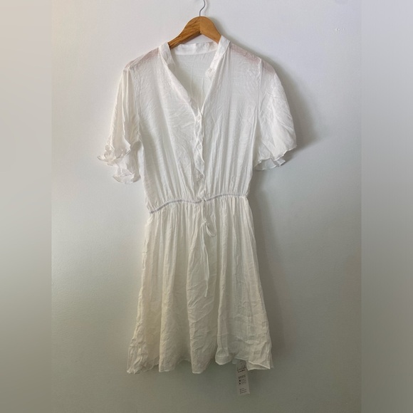 Cupshe women’s adjustable waist, coverup shirt dress, v-neck, a-line beachwear. - Picture 1 of 6